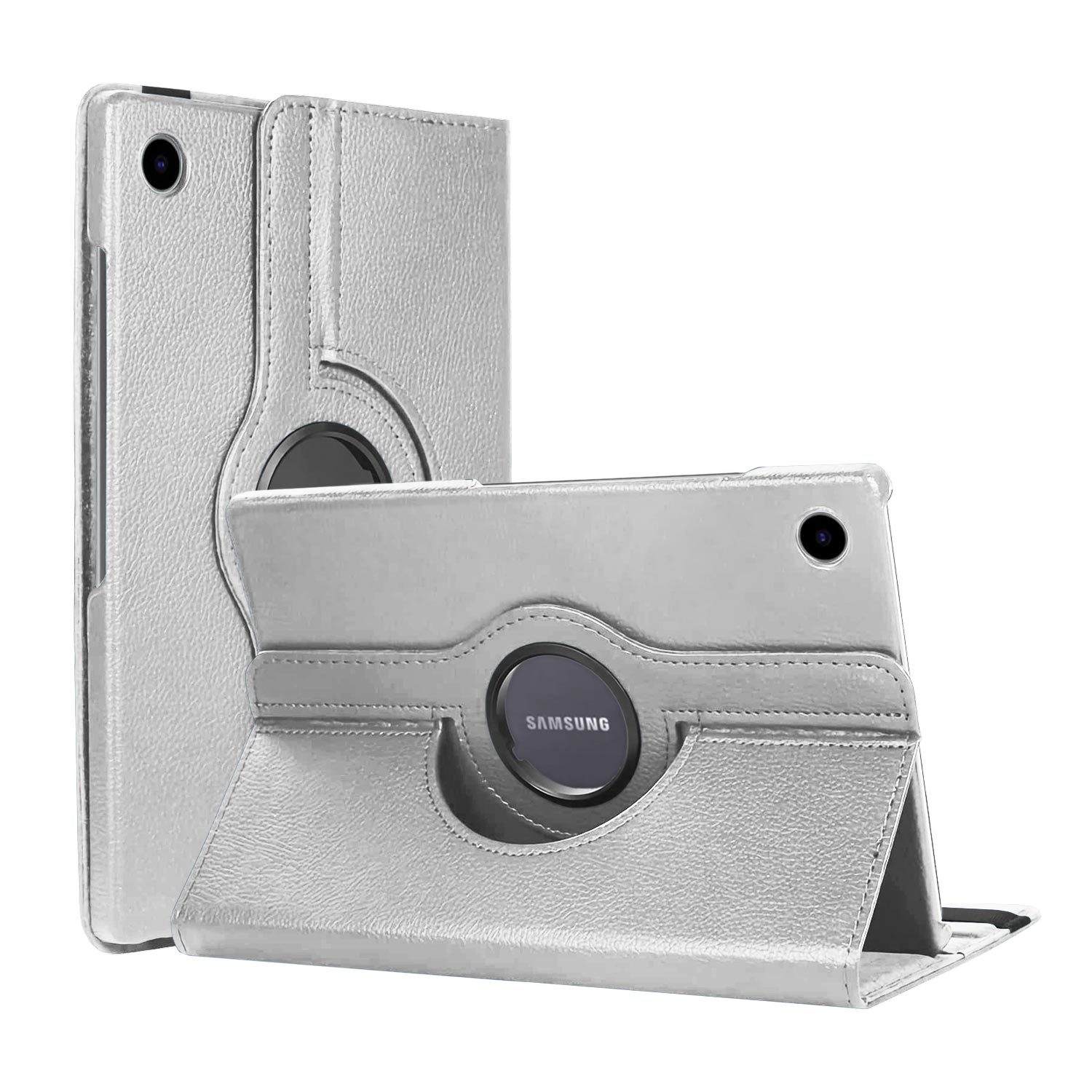 CaseUp Samsung Galaxy Tab A8 X200 Kılıf 360 Rotating Stand Gümüş